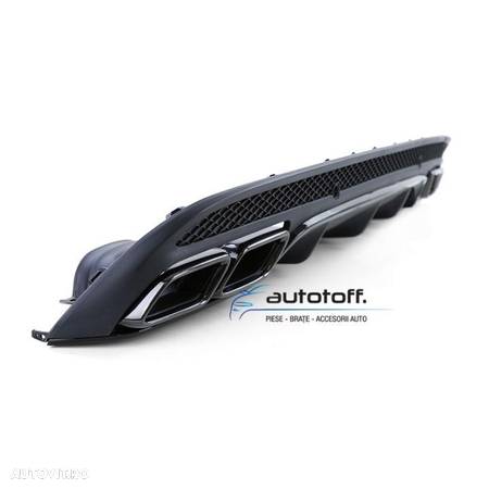 Difuzor bara spate Mercedes W205 C-Class (14-18) C63 Black Design - 6