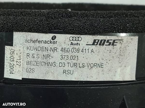 Boxa difuzor 4E0035411A Audi A8 D3/4E  [din 2002 pana  2005] - 3