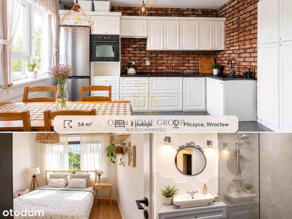 Mieszkanie, 3 pok. – Pilczyce | 54 m² | 2 pokoje + salon