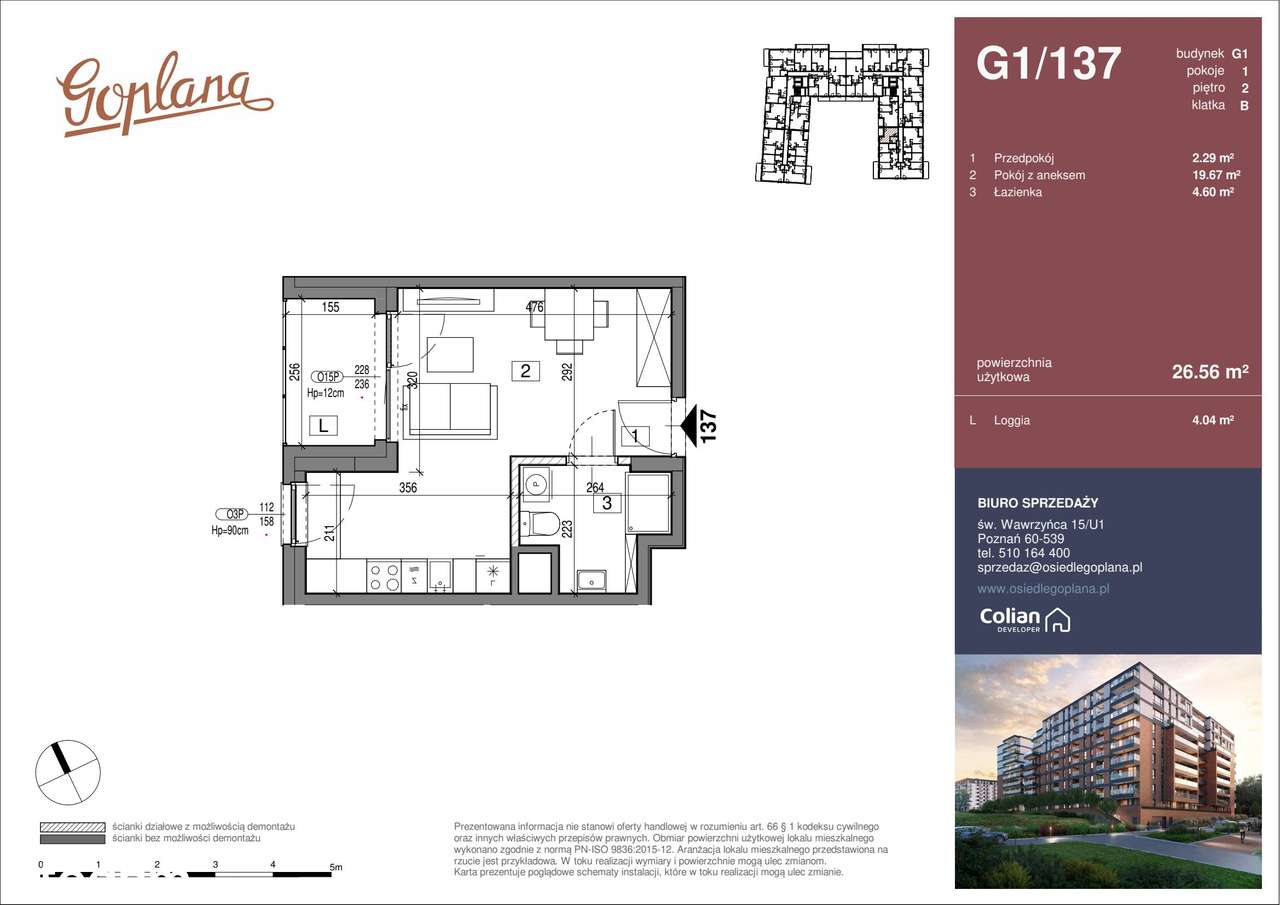 Osiedle Goplana | mieszkanie 1-pok. | G1/137 - Pełny obrazek: 2/7