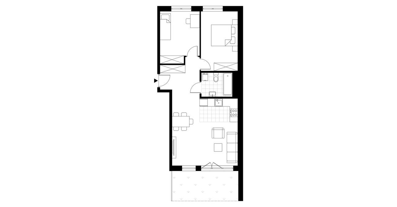 3-pokojowe mieszkanie 61m2 + ogródek Bezpośrednio - Pełny obrazek: 3/7