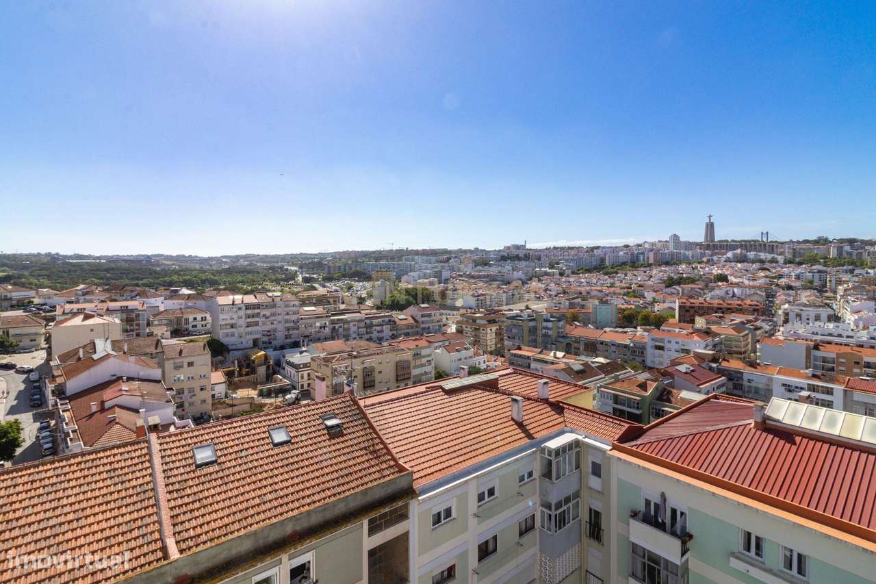 Apartamento T2 na Cova da Piedade com vista panorâmica de 180 graus-17