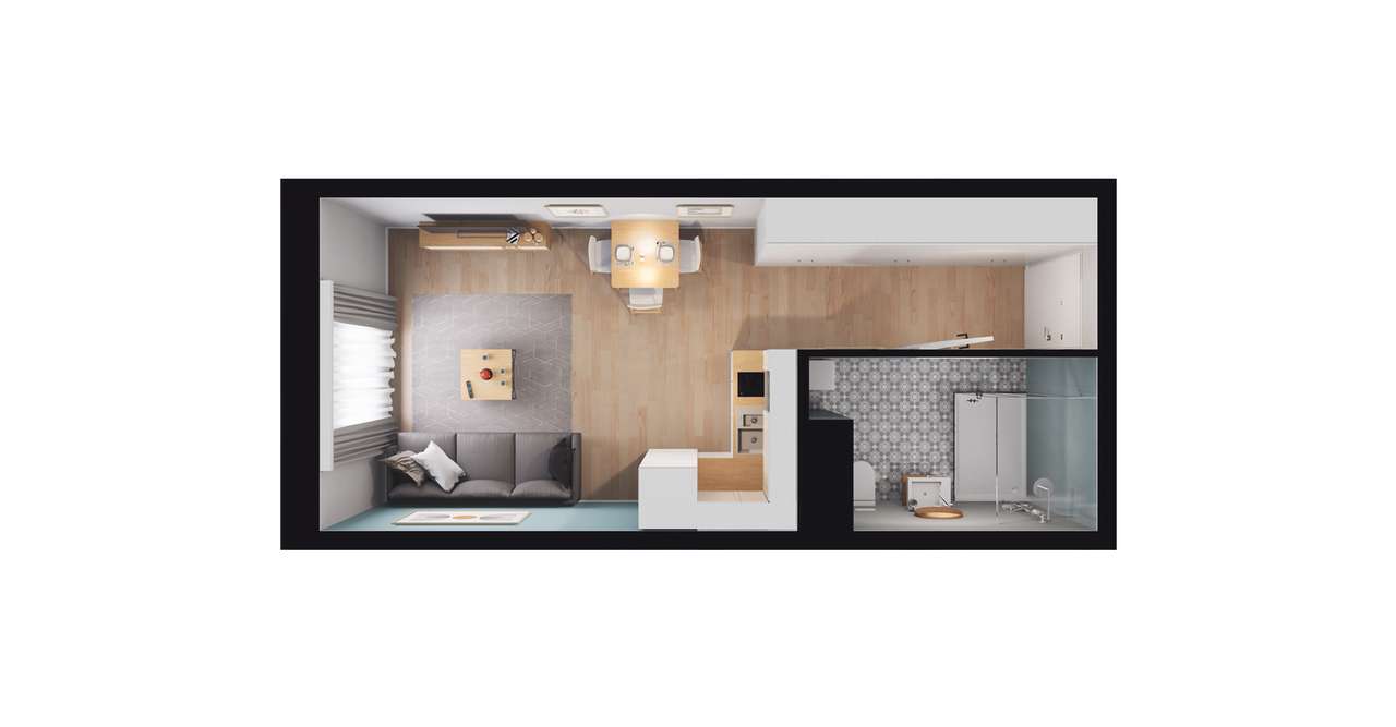 1-pokojowe mieszkanie 28m2 Bez Pośredników - Pełny obrazek: 3/9