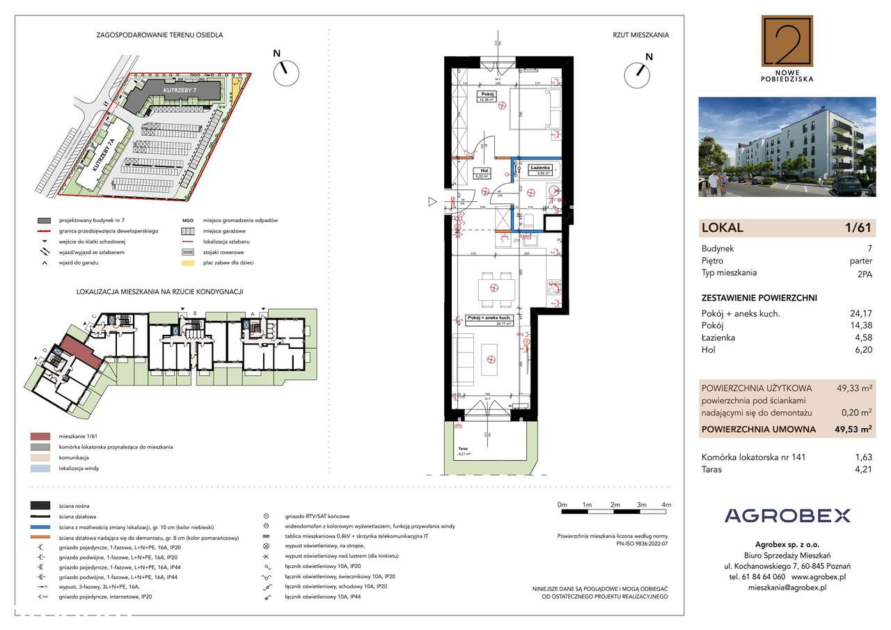 Nowe Pobiedziska 2 | mieszkanie 2-pok. | M1_61 - Pełny obrazek: 2/9