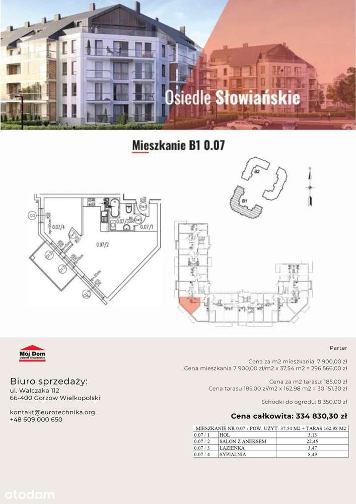 Nowoczesne mieszkanie - 37m2, B1 0.07 - Pełny obrazek: 2/8