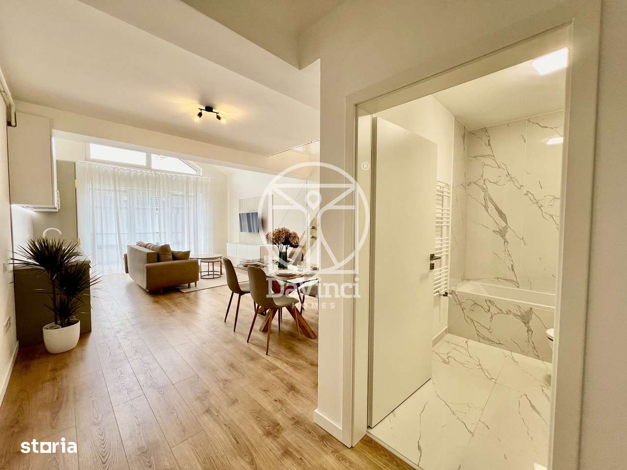 Penthouse 2 camere, 2 bai, mobilat complet, intabulat contoare montate-16