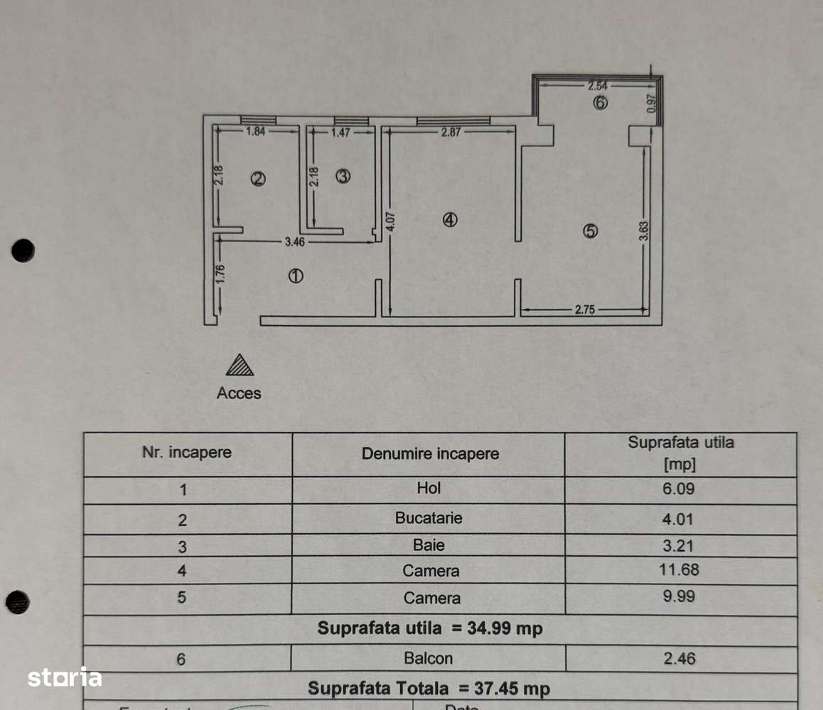 APARTAMENT 2 CAMERE etaj intermediar - TOMIS III-19