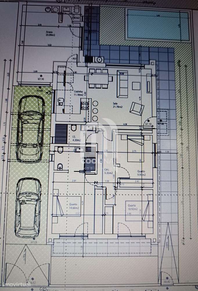 Fantástica Moradia Térrea T3+1 com Piscina de água salgada e aquecida-36