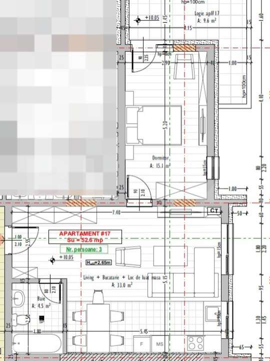 Apartament 2 camere, semifinisat, bacon, Stejarului, Floresti — fotografia 1