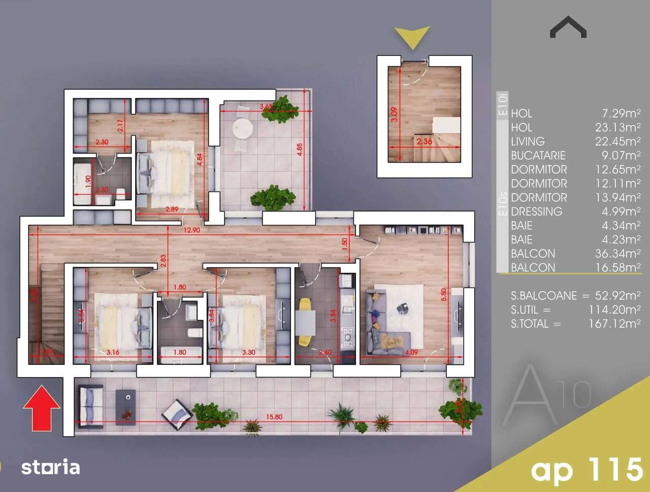Comision 0 | Apartament 4 Camere Finalizat  | Dezvoltator - Imagine principală: 3/12