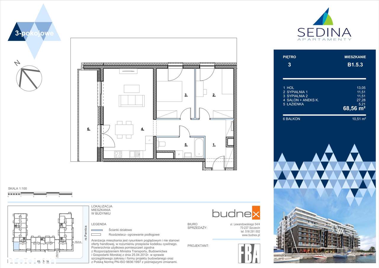 Sedina | apartament 3-pok. | B1.5.3 - Pełny obrazek: 2/9