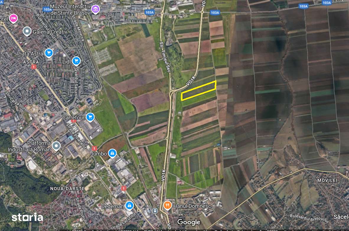 Teren Sacele pretabil investitie 5 euro/mp - Imagine principală: 1/1