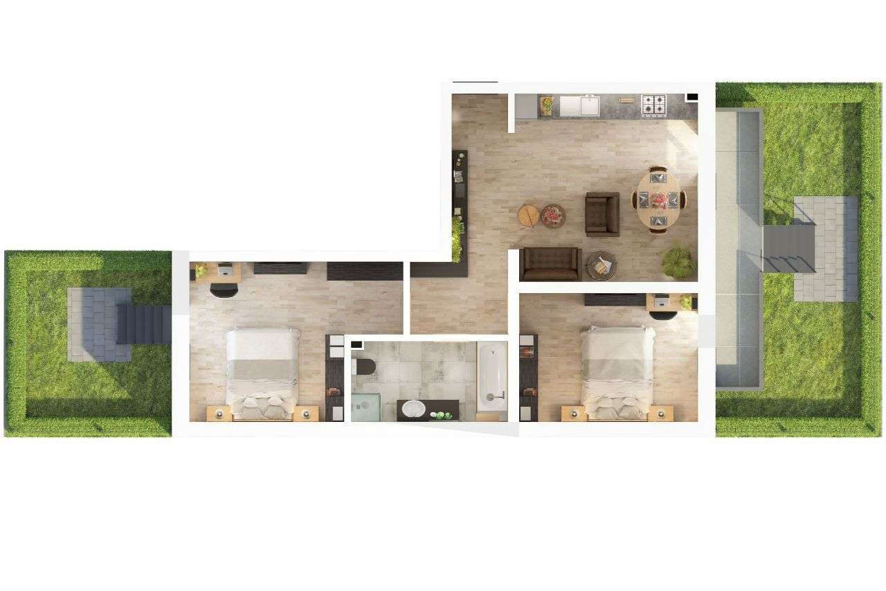 Dezvoltator – ONE Residence, apartament 3 camere cu gradina - Imagine principală: 3/18