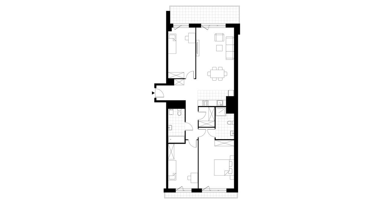 4-pokojowe mieszkanie 107m2 + taras Bez Prowizji - Pełny obrazek: 3/8