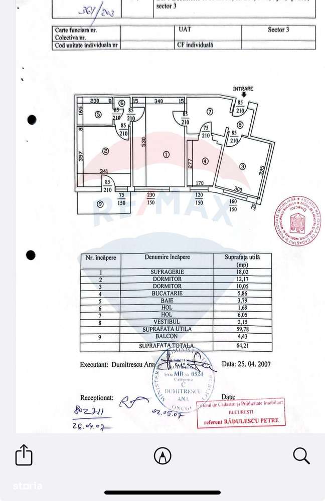 Apartament cu 3 camere de vânzare în zona 1 Decembrie 1918-8