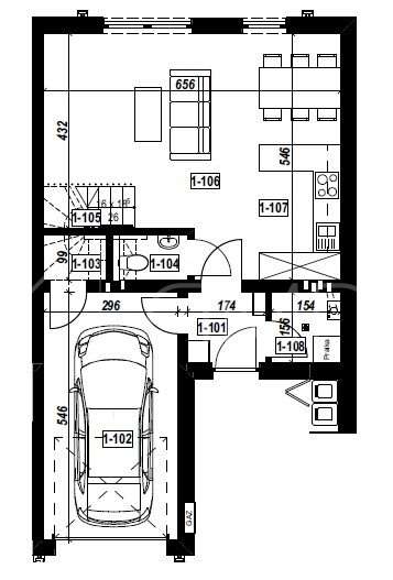 Nowy segment bliźniaka 114m² Garaż, ogródek-5
