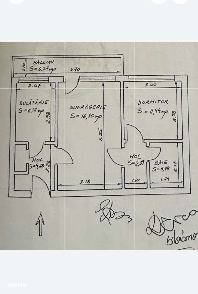 ap 2 camere la parter in zona Gara-5