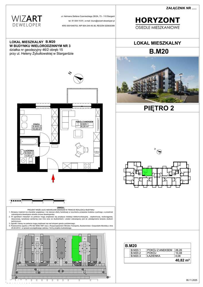 Osiedle Horyzont | etap 3 | mieszkanie B20 - Pełny obrazek: 2/7