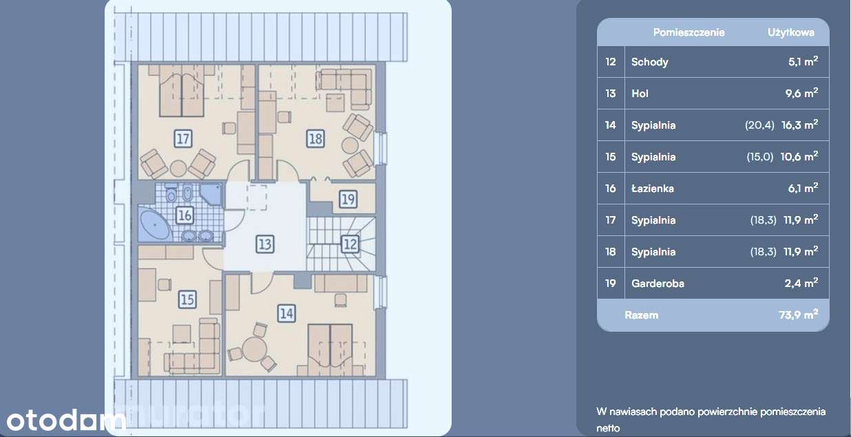 Segment bliźniaka 167 m2 z garażem w Nowinach na sprzedaż-9