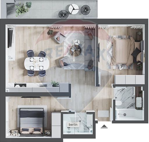Apartament cu 3 camere de vânzare în Prima Green Residence, Nufărul-16