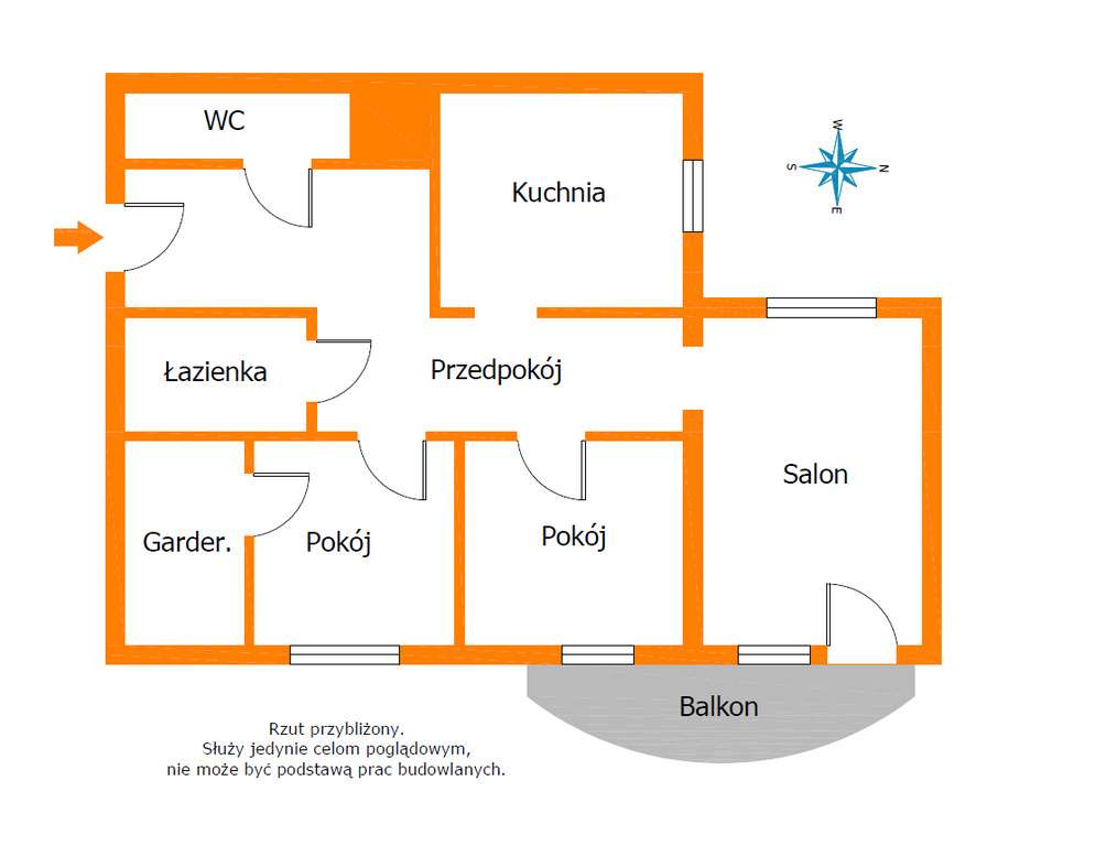 Przestronne 81 m² z tarasem w sercu Płocka - Pełny obrazek: 4/12