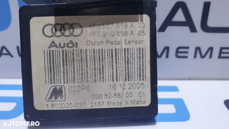 Senzor Calculator Pedala Ambreiaj Audi A6 C6 2005 - 2011 Cod 4F0907658A 4F0910658A - 2