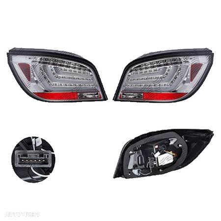 Set stopuri Bmw 5 (E60), 06.2003-03.2007, Sedan, stanga+dreapta, LED; alb, transparent; tuning, - 1