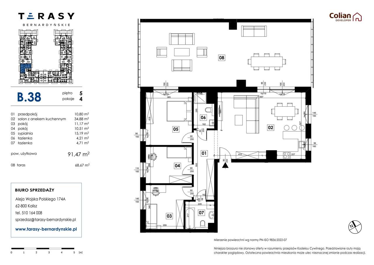 4-pokojowe mieszkanie 91m2 Bezpośrednio - Pełny obrazek: 2/7