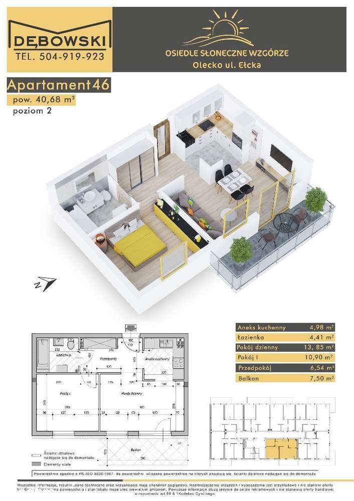 REZERWACJA Słoneczne Wzgórze M46 C2 40,68m - Pełny obrazek: 2/14