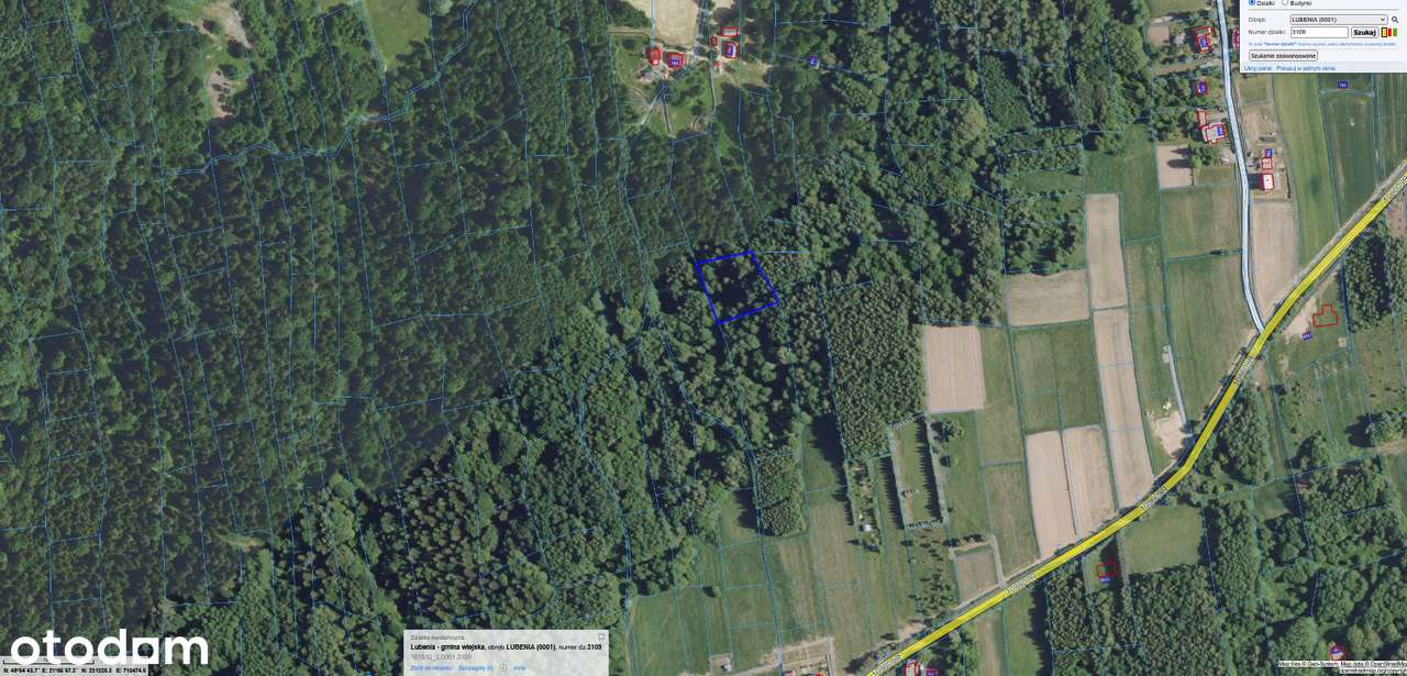Działka budowlana 2241 m2 granicząca z większą działką Lubenia - Pełny obrazek: 2/5
