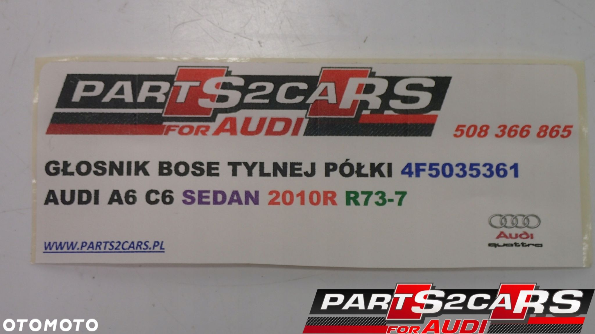 GŁOŚNIKI BOSE TYŁ PÓŁKI 4F5035361 AUDI A6 C6 SEDAN - 12