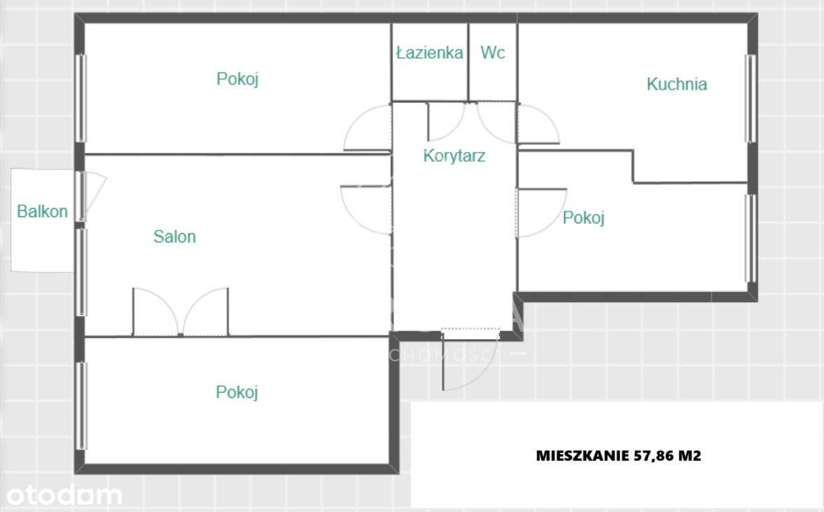 4 pokojowe parter, balkon, centrum do odświeżenia-11