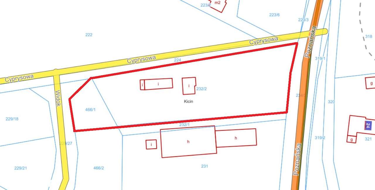 Działka usługowa Kicin plan zagospodarowania terenu Czerwonak-5