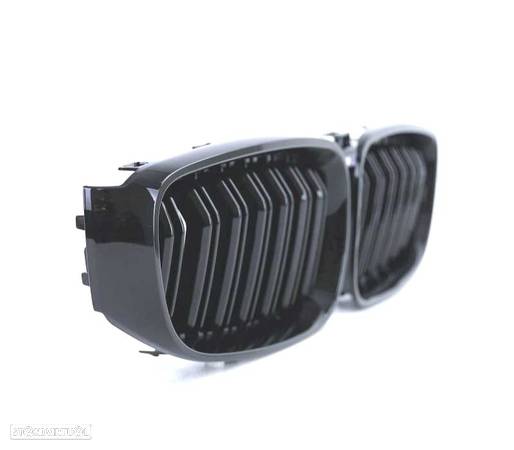 GRELHA DUPLA PARA BMW SERIE 3 GT F34 13-18 LOOK M4 PRETO BRILHANTE - 3