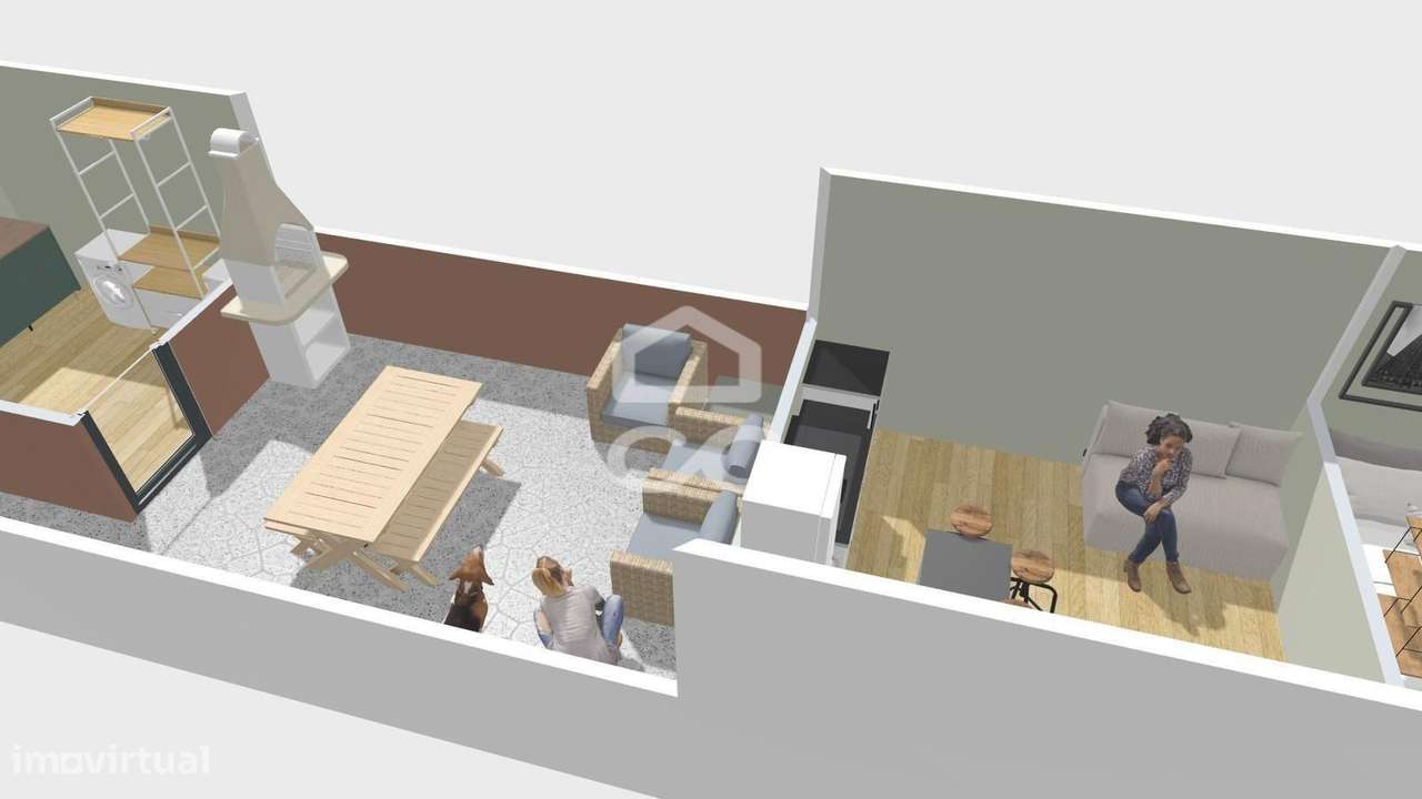 Moradia T1 reconstruída,  com terraço e lavandaria na zona de Paranhos - Grande imagem: 4/7