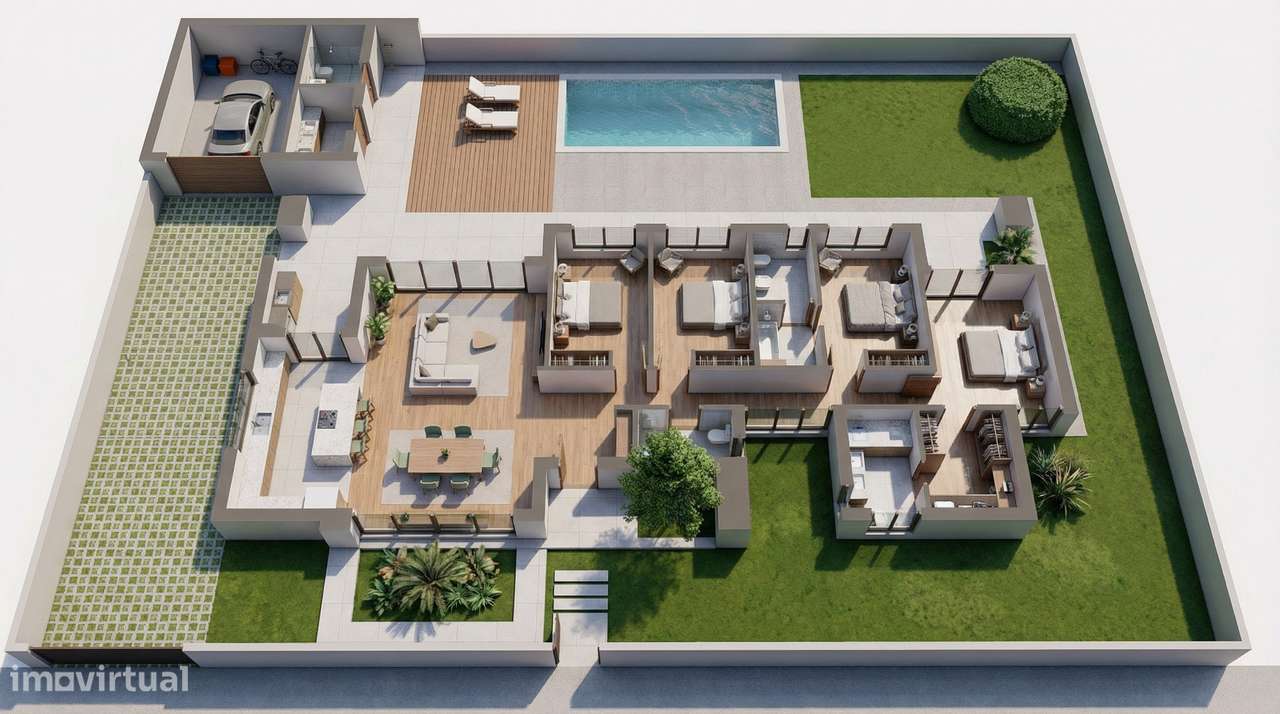 Excelente Moradia Isolada Térrea T4 com piscina-0