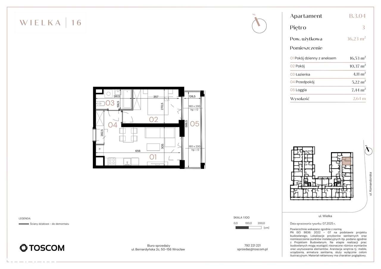 2-pokojowe mieszkanie 36m2 + loggia Bez Prowizji - Pełny obrazek: 3/10
