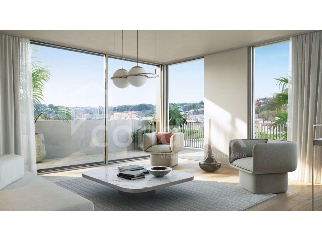 Apartamento T1 novo na margem sul do rio Douro, em Vila Nova de Gaia - Grande imagem: 5/12