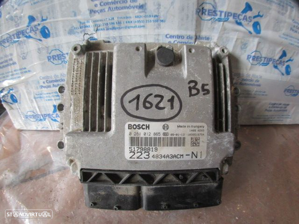 Centralina 0281012865 51798819 2234834A3ACMN1 FIAT DOBLO CARGO 1 FASE 2 2009 1.9JTD 105CV 5P BRANCO BOSCH - 1