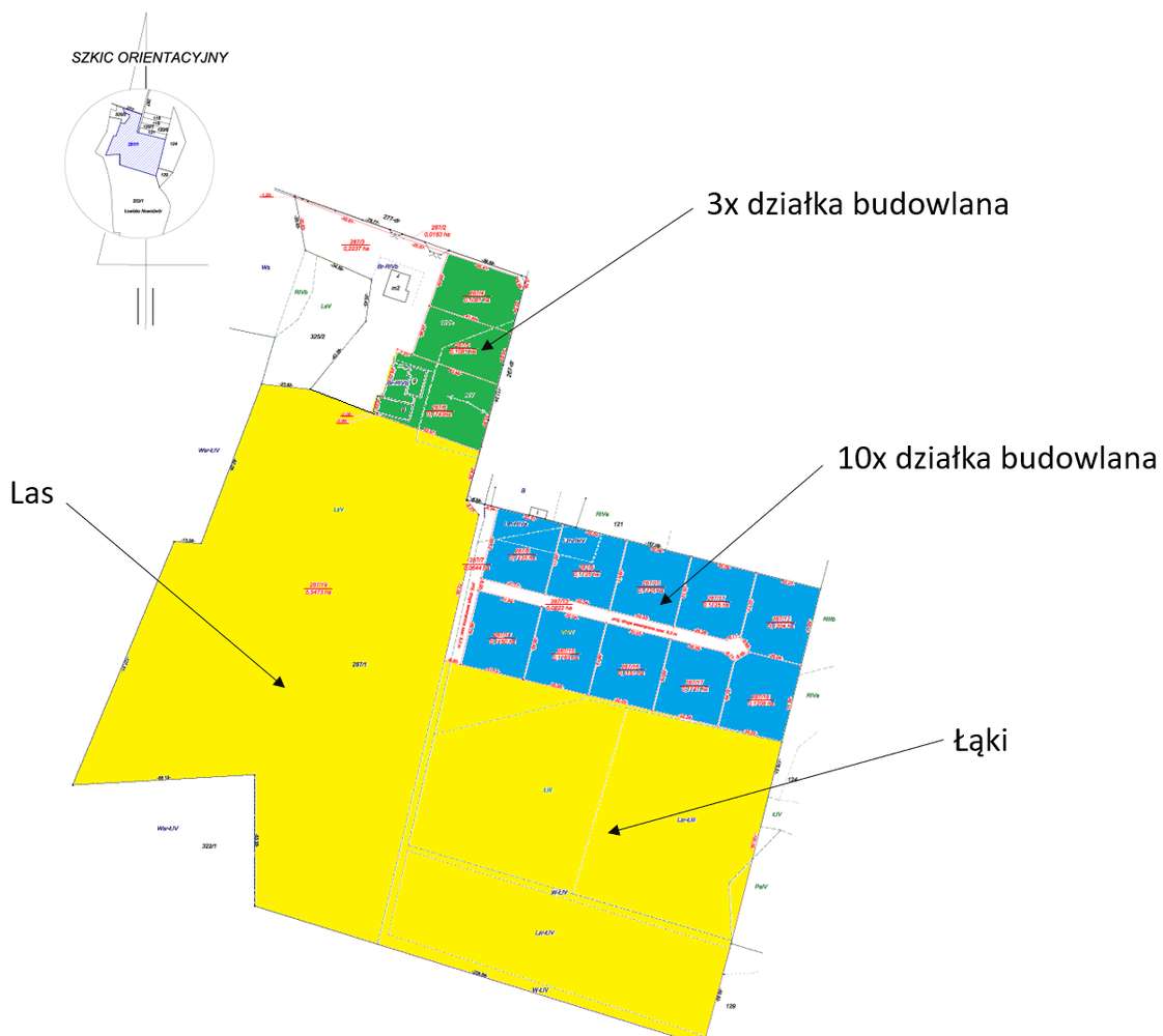 10x działka budowlana 1100m2 + działka rolno-leś. Nowodwór k/ Siennica - Pełny obrazek: 4/5