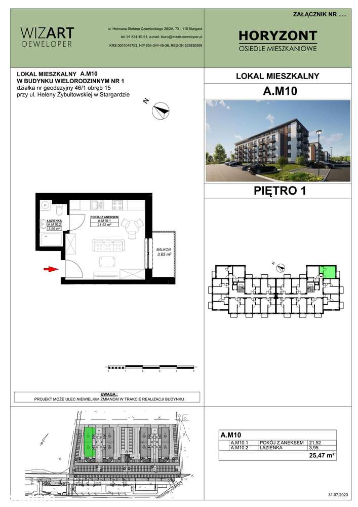 Osiedle Horyzont | etap 1 | mieszkanie A_M10 - Pełny obrazek: 2/7