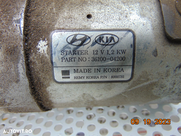 Electromotor Hyundai 1.0 Kona i20 i30 Kia stonic rio ceed xceed proceed 1.0tgdi cod 3610004200 - 2