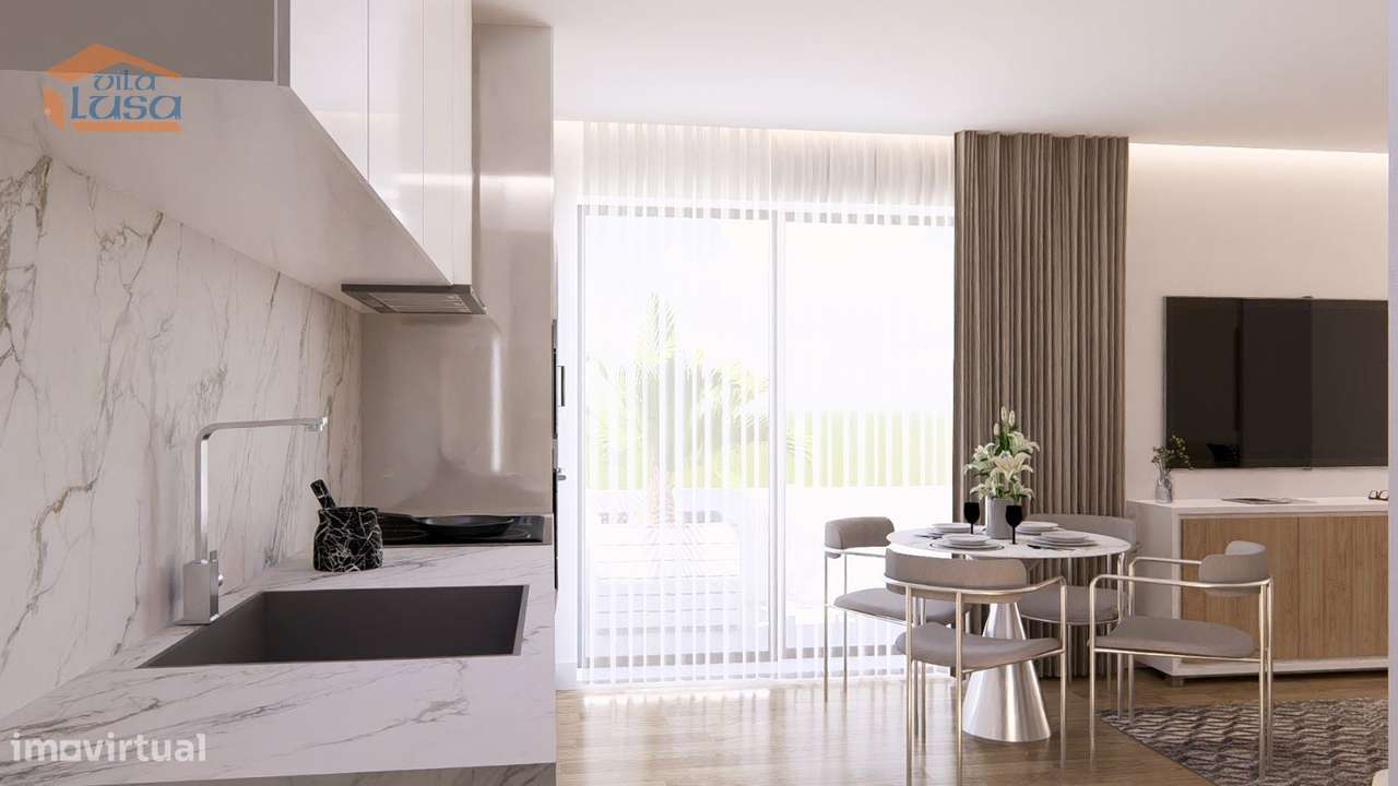 Apartamento T1 Novo varanda e lugar de garagem Vilar de Paraiso, Vi...-1