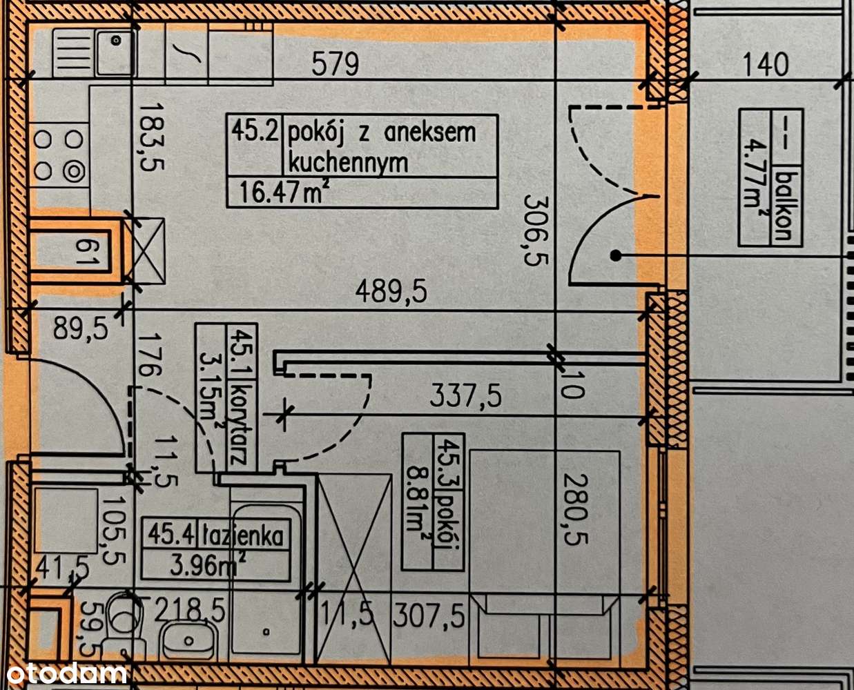 Mieszkanie  2 pokojowe  os. Piastów-13