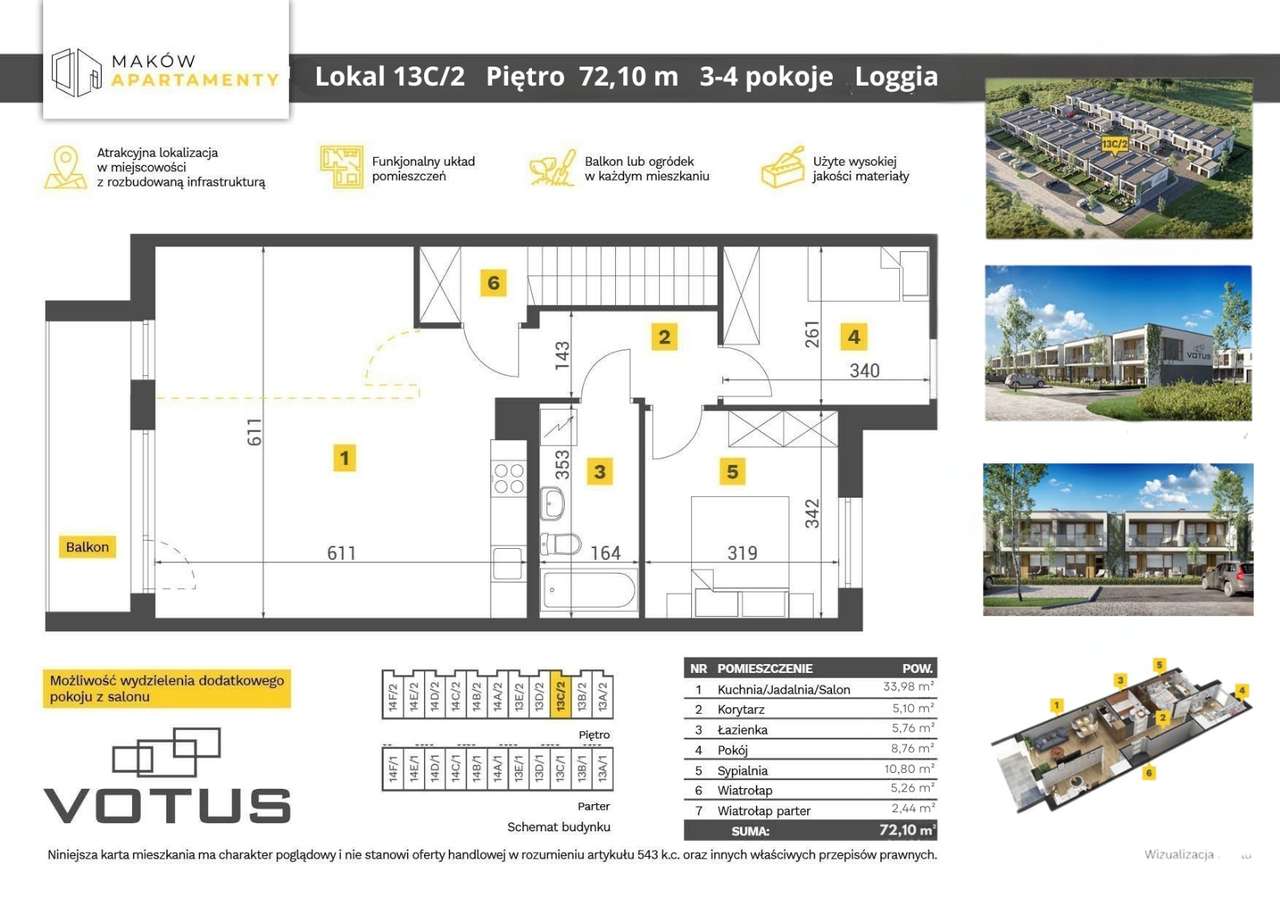 Mieszkanie, 72,10 m², Skarbimierz-Osiedle-7