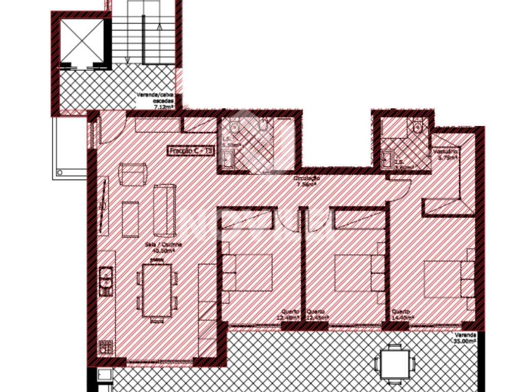 Apartamento T3, último andar em prédio com apenas 4 fracções-0