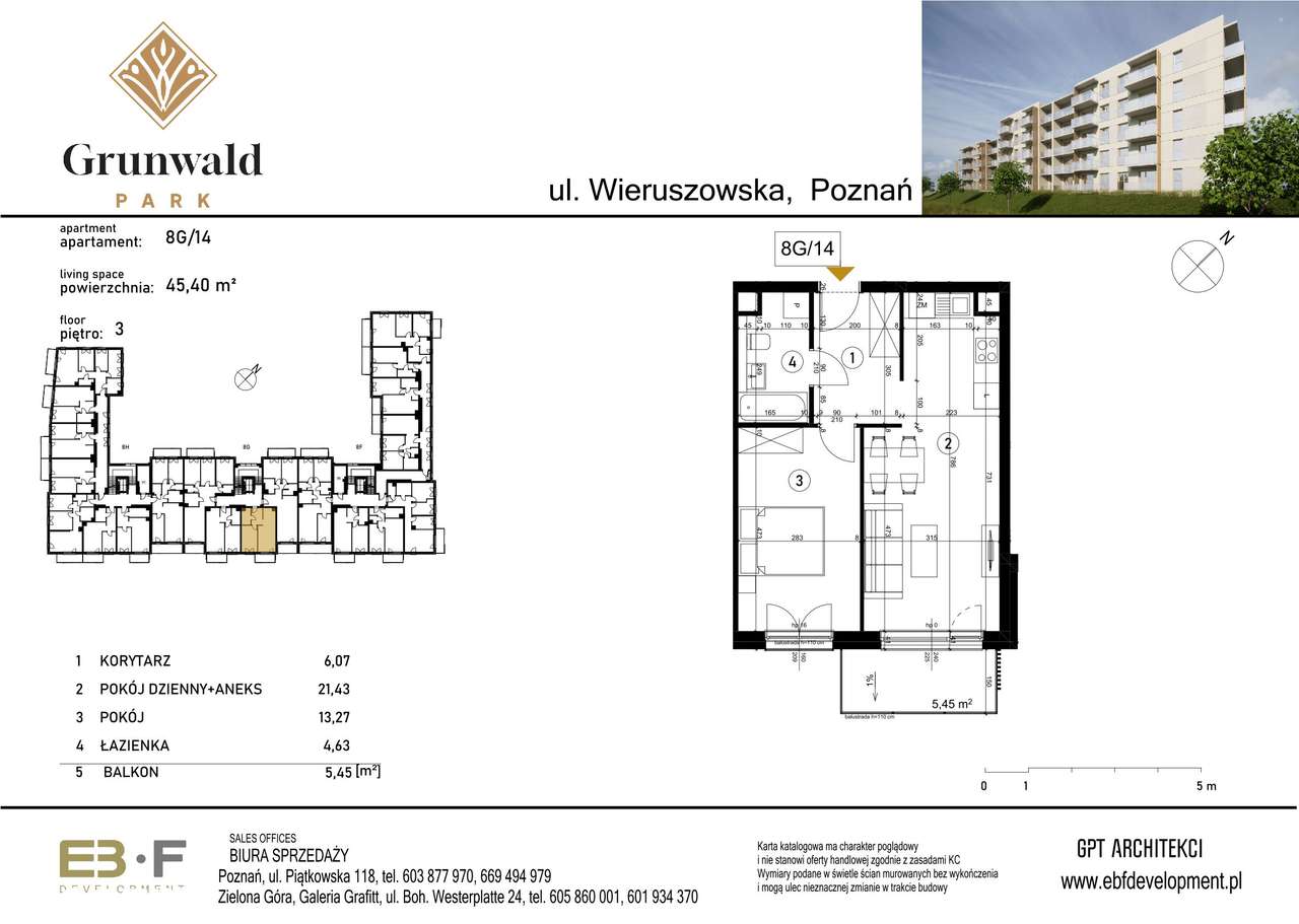 Grunwald Park | mieszkanie 2-pok. | 8G_14 - Pełny obrazek: 2/7