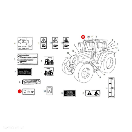 Naklejka Fendt 916100090100 Oryginał - 2