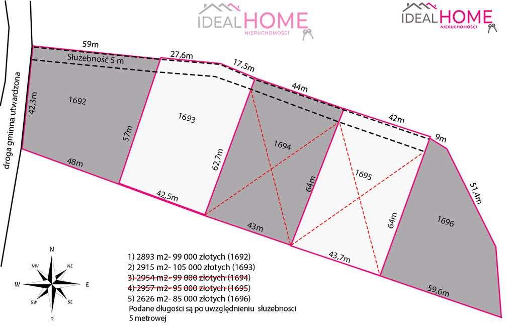Ostatnia z 5 działek na sprzedaż przy lesie- Lecka - Pełny obrazek: 4/9