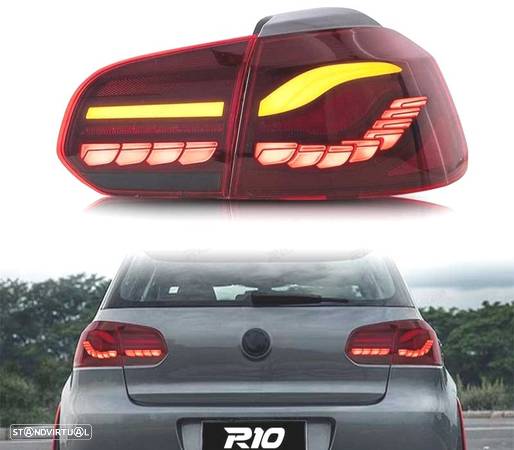 FAROLINS FULL LED GOLF 6 LIGHT BAR OLED VERMELHO ESCURO - 2